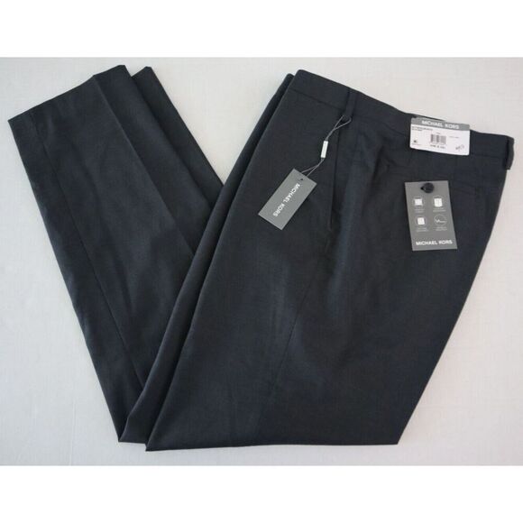 Michael Kors Men's Sz 40W x 32L Gray Solid Classic-Fit Stretch Dress Pants - Picture 8 of 9